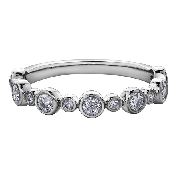 Bezel Set Diamond Bubble Band