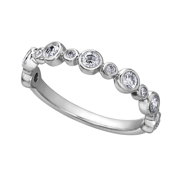 Bezel Set Diamond Bubble Band