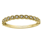 Half Eternity Diamond Band with Milgrain Detail
