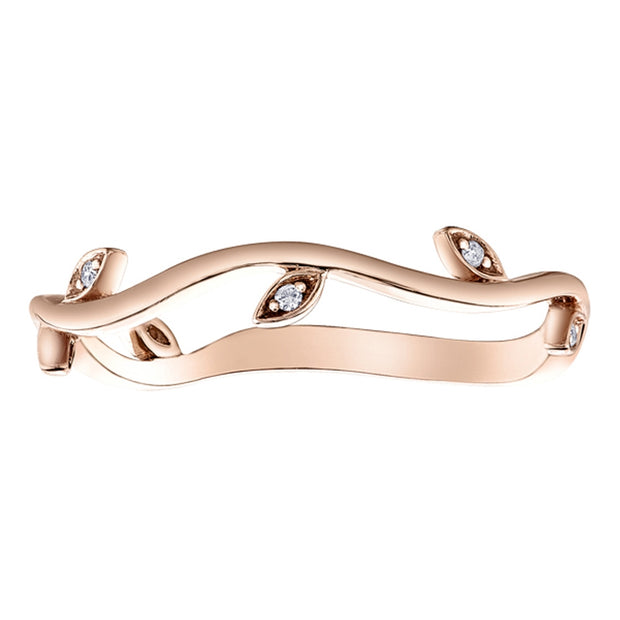 Vine-Detailed Diamond Band