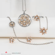 Saskatchewan Western Red Lily Diamond Necklace