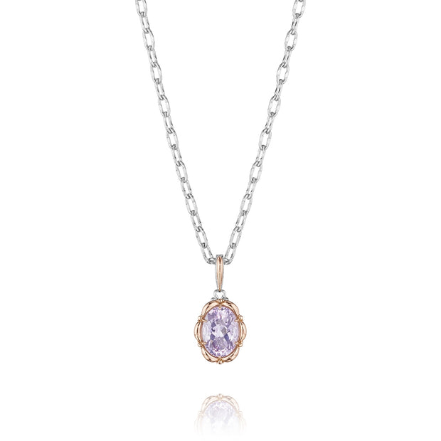 Tacori Rose Amethyst Oval Pendant