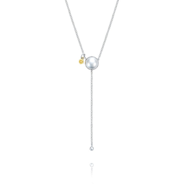 Sterling Silver Bead Lariat