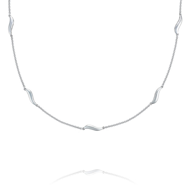 Tacori Crescent Cove Sterling Silver Wave Station Necklace