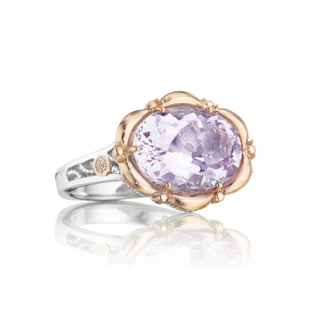 Tacori Rose Amethyst Ring in Silver and Rose Gold