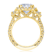 Round 3-Stone Engagement Ring