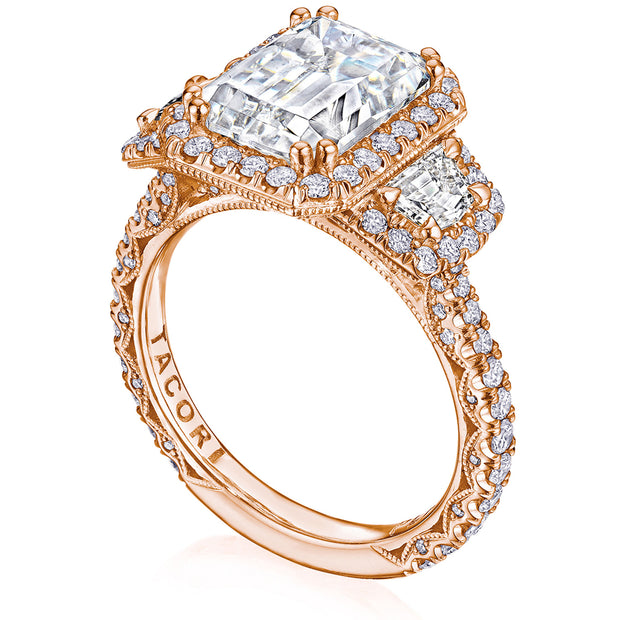 Emerald 3-Stone Engagement Ring