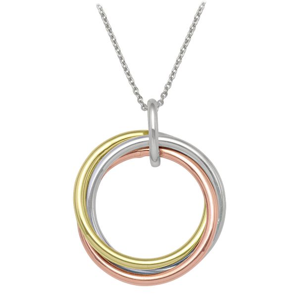Tri-Colour Gold Love Knot Necklace