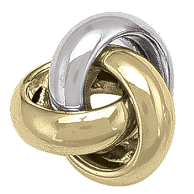 Two-Tone Gold Knot Twist Stud Earrings