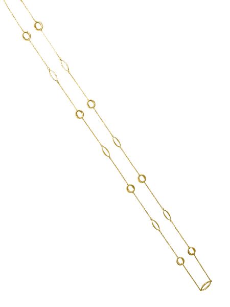 Collier à maillons fantaisie en or jaune
