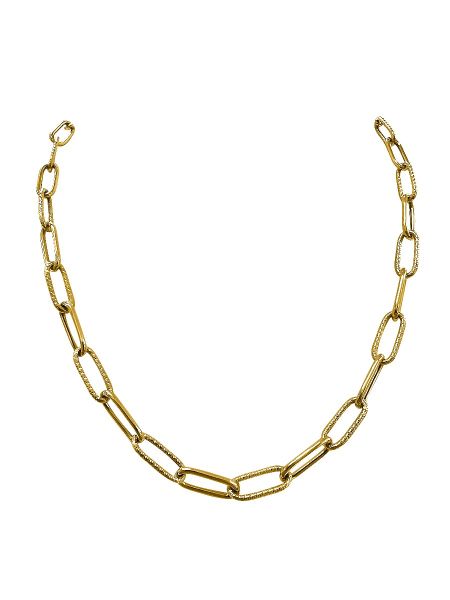 Collier trombone texturé creux
