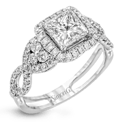 Engagement Ring in 18k Gold with Diamonds