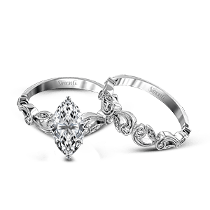 Wedding Set in 18k Gold with Diamonds