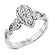 Engagement Ring in 18k Gold with Diamonds
