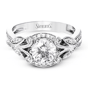 Engagement Ring in 18k Gold with Diamonds