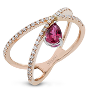 Color Ring in 18k Gold with Diamonds