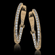 ZE176 Hoop Earring in 14k Gold with Diamonds
