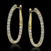 ZE200 Hoop Earring in 14k Gold with Diamonds