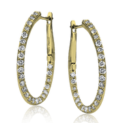 ZE200 Hoop Earring in 14k Gold with Diamonds