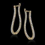 ZE207 Hoop Earring in 14k Gold with Diamonds