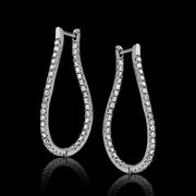 ZE208 Hoop Earring in 14k Gold with Diamonds