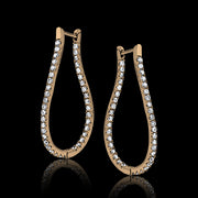 ZE208 Hoop Earring in 14k Gold with Diamonds