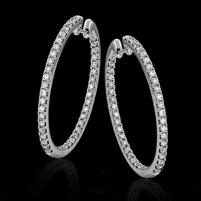 ZE220 Hoop Earring in 14k Gold with Diamonds