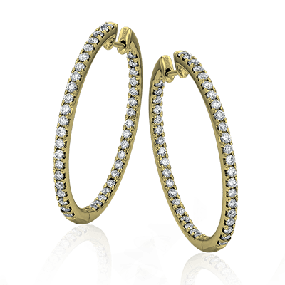 ZE220 Hoop Earring in 14k Gold with Diamonds