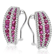 ZE645 Color Earring in 14k Gold with Diamonds