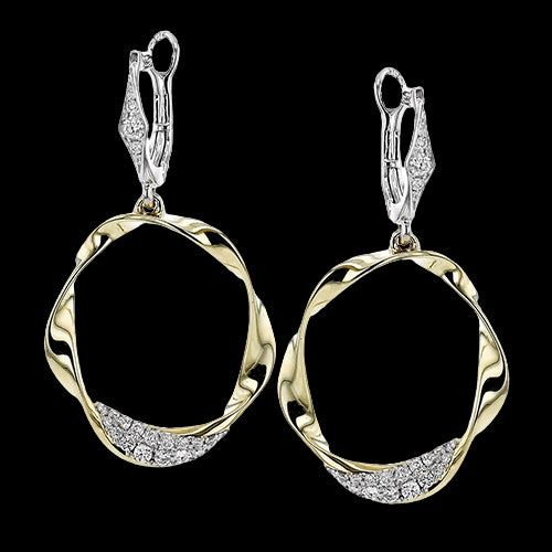 ZE845 Hoop Earring in 14k Gold with Diamonds