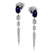 ZE882 Color Earring in 14k Gold with Diamonds