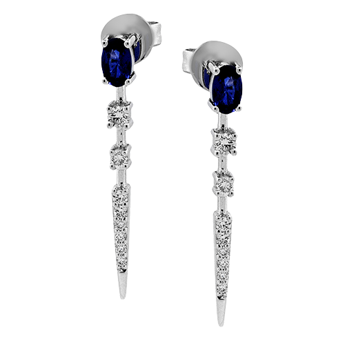 ZE882 Color Earring in 14k Gold with Diamonds