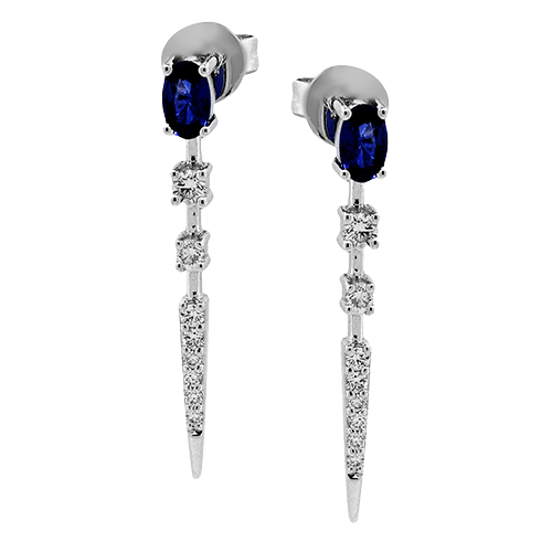 ZE882 Color Earring in 14k Gold with Diamonds