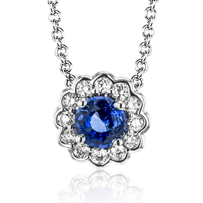 Pendentif couleur ZP1005 en or 14 carats avec diamants