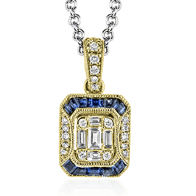 Pendentif ZP781 en or 14 carats avec diamants