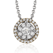 Pendentif ZP827 en or 14 carats avec diamants