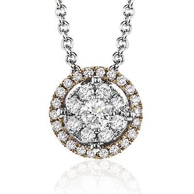 Pendentif ZP827 en or 14 carats avec diamants