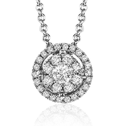 Pendentif ZP827 en or 14 carats avec diamants