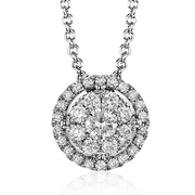 ZP828 Pendant in 14k Gold with Diamonds