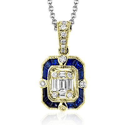 ZP857 Pendant in 14k Gold with Diamonds