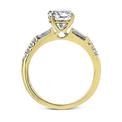 Bague de fiançailles ZR1032 en or 14 carats avec diamants