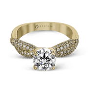 Bague de fiançailles ZR1035 en or 14 carats avec diamants