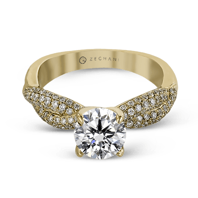 ZR1035 Engagement Ring in 14k Gold with Diamonds