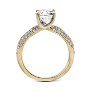 Bague de fiançailles ZR1035 en or 14 carats avec diamants