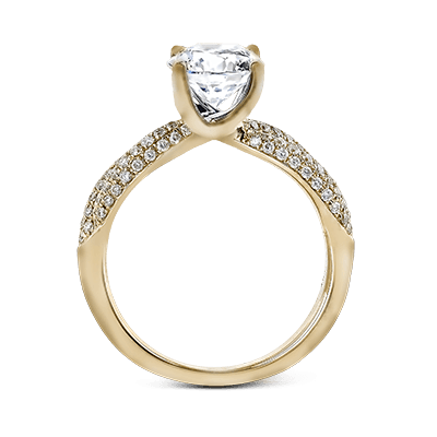 Bague de fiançailles ZR1035 en or 14 carats avec diamants