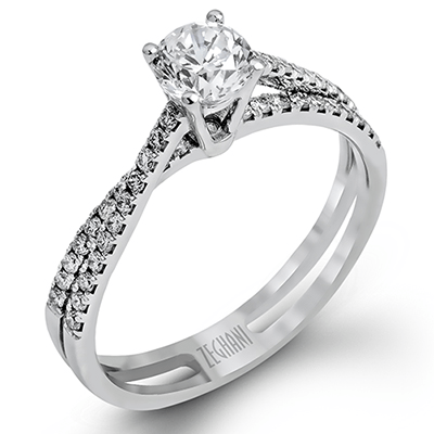 ZR1106 Wedding Set in 14k Gold with Diamonds