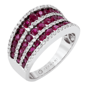 ZR1148 Color Ring in 14k Gold with Diamonds