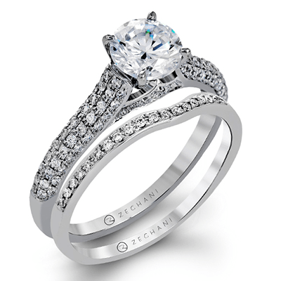 ZR1223 Wedding Set in 14k Gold with Diamonds