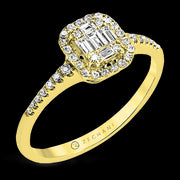 ZR1230 Engagement Ring in 14k Gold with Diamonds