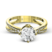 ZR1244 Engagement Ring in 14k Gold with Diamonds